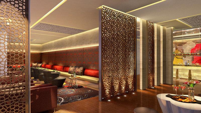 The Leela Ambience Convention Hotel Delhi New Delhi Restaurant photo Interior of the hotel