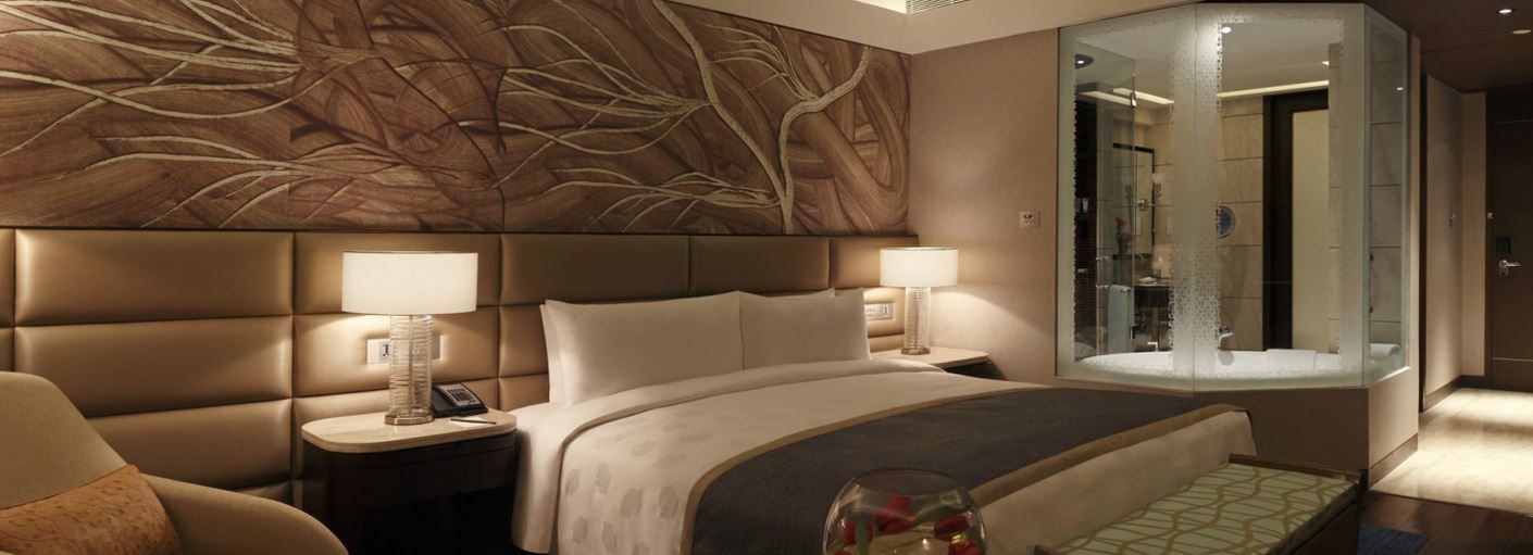 The Leela Ambience Convention Hotel Delhi New Delhi Exterior photo A bedroom at the hotel